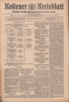 Kostener Kreisblatt: amtliches Ver&ouml;ffentlichungsblatt f&uuml;r den Kreis Kosten 1912.10.22 Jg.47 Nr127