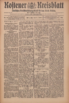 Kostener Kreisblatt: amtliches Ver&ouml;ffentlichungsblatt f&uuml;r den Kreis Kosten 1912.10.31 Jg.47 Nr131