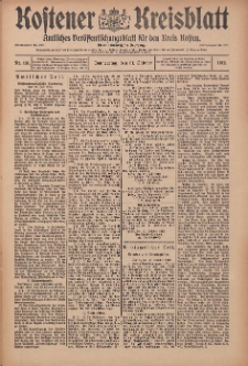 Kostener Kreisblatt: amtliches Veröffentlichungsblatt für den Kreis Kosten 1912.10.31 Jg.47 Nr131
