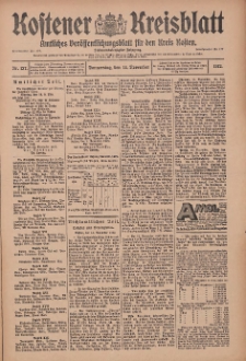 Kostener Kreisblatt: amtliches Ver&ouml;ffentlichungsblatt f&uuml;r den Kreis Kosten 1912.11.14 Jg.47 Nr137