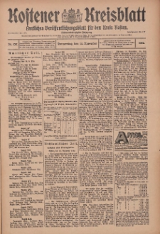 Kostener Kreisblatt: amtliches Veröffentlichungsblatt für den Kreis Kosten 1912.11.14 Jg.47 Nr137