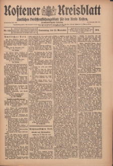 Kostener Kreisblatt: amtliches Veröffentlichungsblatt für den Kreis Kosten 1912.11.28 Jg.47 Nr143
