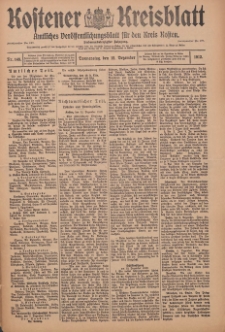 Kostener Kreisblatt: amtliches Ver&ouml;ffentlichungsblatt f&uuml;r den Kreis Kosten 1912.12.12 Jg.47 Nr149
