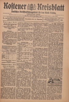 Kostener Kreisblatt: amtliches Veröffentlichungsblatt für den Kreis Kosten 1912.12.14 Jg.47 Nr150