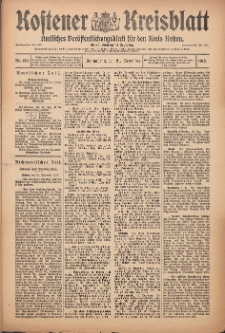 Kostener Kreisblatt: amtliches Ver&ouml;ffentlichungsblatt f&uuml;r den Kreis Kosten 1912.12.21 Jg.47 Nr153