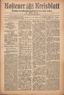 Kostener Kreisblatt: amtliches Veröffentlichungsblatt für den Kreis Kosten 1912.12.21 Jg.47 Nr153