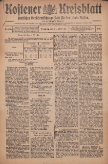 Kostener Kreisblatt: amtliches Ver&ouml;ffentlichungsblatt f&uuml;r den Kreis Kosten 1912.12.31 Jg.47 Nr156