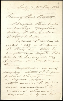 Korespondencja Karola Szulczewskiego i różne z lat 1852-1885 - fragment