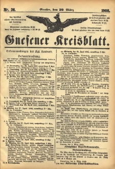 Gnesener Kreisblatt 1908.03.29 Nr26