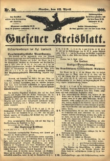 Gnesener Kreisblatt 1908.04.12 Nr30