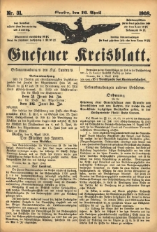 Gnesener Kreisblatt 1908.04.16 Nr31