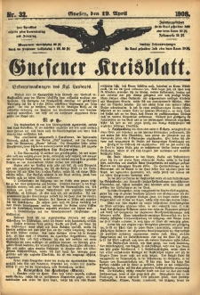 Gnesener Kreisblatt 1908.04.19 Nr32