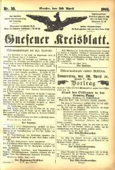 Gnesener Kreisblatt 1908.04.30 Nr35