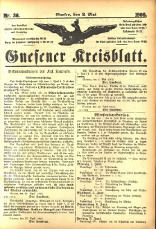Gnesener Kreisblatt 1908.05.03 Nr36