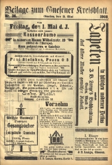 Beilage zum Gnesener Kreisblatt 1908.05.03 Nr36