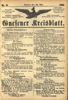 Gnesener Kreisblatt 1908.05.21 Nr41
