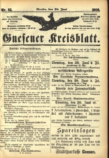Gnesener Kreisblatt 1908.06.28 Nr52