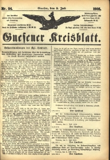 Gnesener Kreisblatt 1908.07.05 Nr54