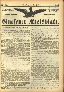 Gnesener Kreisblatt 1908.07.09 Nr55