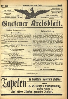 Gnesener Kreisblatt 1908.07.19 Nr58