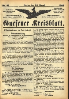 Gnesener Kreisblatt 1908.08.20 Nr67