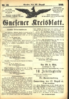 Gnesener Kreisblatt 1908.08.27 Nr69