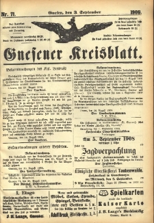 Gnesener Kreisblatt 1908.09.03 Nr71