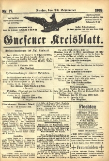 Gnesener Kreisblatt 1908.09.24 Nr77