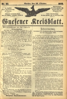 Gnesener Kreisblatt 1908.10.15 Nr83