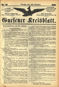 Gnesener Kreisblatt 1908.10.25 Nr86