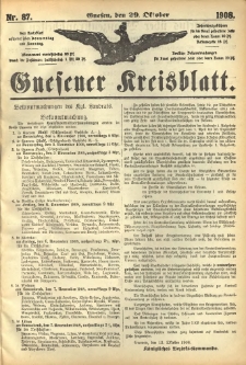 Gnesener Kreisblatt 1908.10.29 Nr87