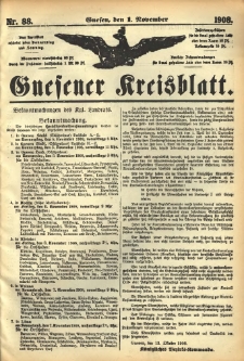 Gnesener Kreisblatt 1908.11.01 Nr88
