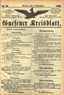 Gnesener Kreisblatt 1908.11.05 Nr89