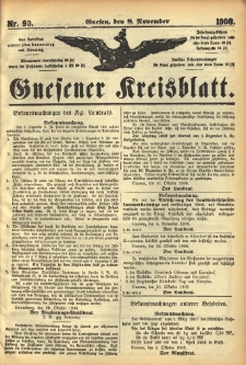 Gnesener Kreisblatt 1908.11.08 Nr90