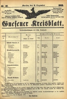 Gnesener Kreisblatt 1908.12.03 Nr97