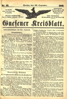 Gnesener Kreisblatt 1908.12.10 Nr99