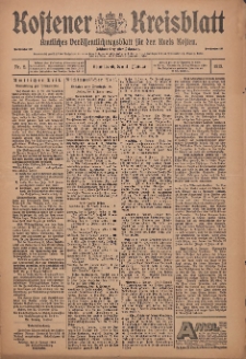Kostener Kreisblatt: amtliches Veröffentlichungsblatt für den Kreis Kosten 1913.01.04 Jg.48 Nr2