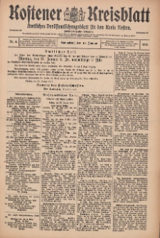 Kostener Kreisblatt: amtliches Ver&ouml;ffentlichungsblatt f&uuml;r den Kreis Kosten 1913.01.18 Jg.48 Nr8
