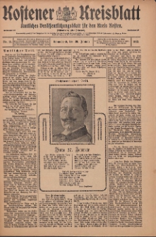 Kostener Kreisblatt: amtliches Veröffentlichungsblatt für den Kreis Kosten 1913.01.25 Jg.48 Nr11