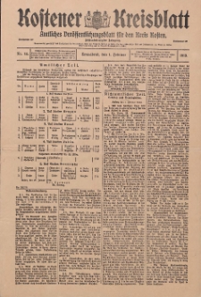 Kostener Kreisblatt: amtliches Veröffentlichungsblatt für den Kreis Kosten 1913.02.01 Jg.48 Nr14