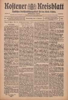 Kostener Kreisblatt: amtliches Veröffentlichungsblatt für den Kreis Kosten 1913.02.06 Jg.48 Nr16