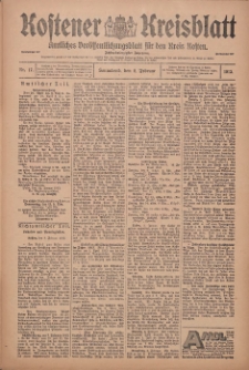 Kostener Kreisblatt: amtliches Veröffentlichungsblatt für den Kreis Kosten 1913.02.08 Jg.48 Nr17