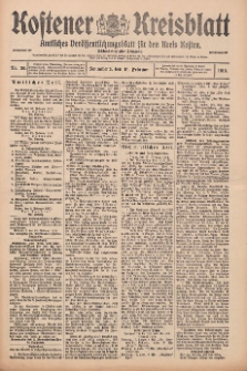 Kostener Kreisblatt: amtliches Veröffentlichungsblatt für den Kreis Kosten 1913.02.15 Jg.48 Nr20