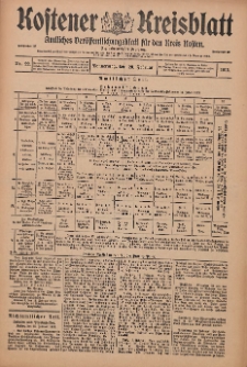 Kostener Kreisblatt: amtliches Veröffentlichungsblatt für den Kreis Kosten 1913.02.20 Jg.48 Nr22