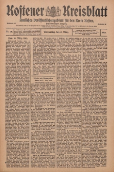 Kostener Kreisblatt: amtliches Ver&ouml;ffentlichungsblatt f&uuml;r den Kreis Kosten 1913.03.06 Jg.48 Nr28