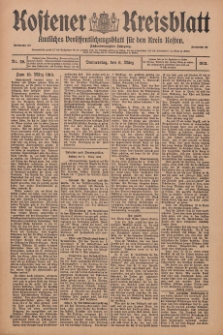 Kostener Kreisblatt: amtliches Veröffentlichungsblatt für den Kreis Kosten 1913.03.06 Jg.48 Nr28