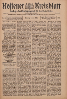 Kostener Kreisblatt: amtliches Veröffentlichungsblatt für den Kreis Kosten 1913.03.11 Jg.48 Nr30