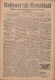 Kostener Kreisblatt: amtliches Veröffentlichungsblatt für den Kreis Kosten 1913.03.18 Jg.48 Nr33