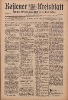 Kostener Kreisblatt: amtliches Veröffentlichungsblatt für den Kreis Kosten 1913.03.20 Jg.48 Nr34