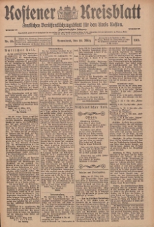 Kostener Kreisblatt: amtliches Veröffentlichungsblatt für den Kreis Kosten 1913.03.22 Jg.48 Nr35